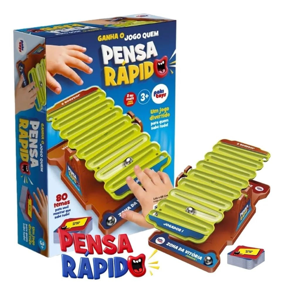 PYR PEELING PLUS 4箱セット Jogo De Mesa Pensa Rápido Paki Toys - 4104 - Ri Happy