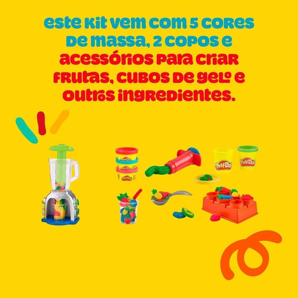 Conjunto de Brinquedo Play-Doh Smooth Massinha Smoothies Coloridos