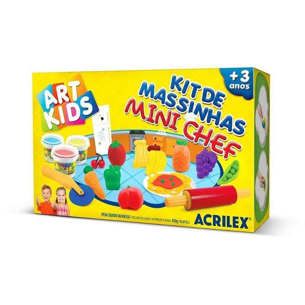 archi ミニマット② Massa para Modelar Mini Chef Kit com Moldes Criativa Art Kids