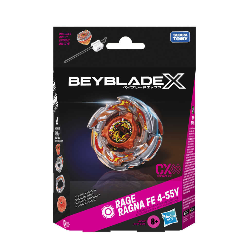 Beyblade X - Rage Ragna Fe 4 55Y - Hasbro - Ri Happy