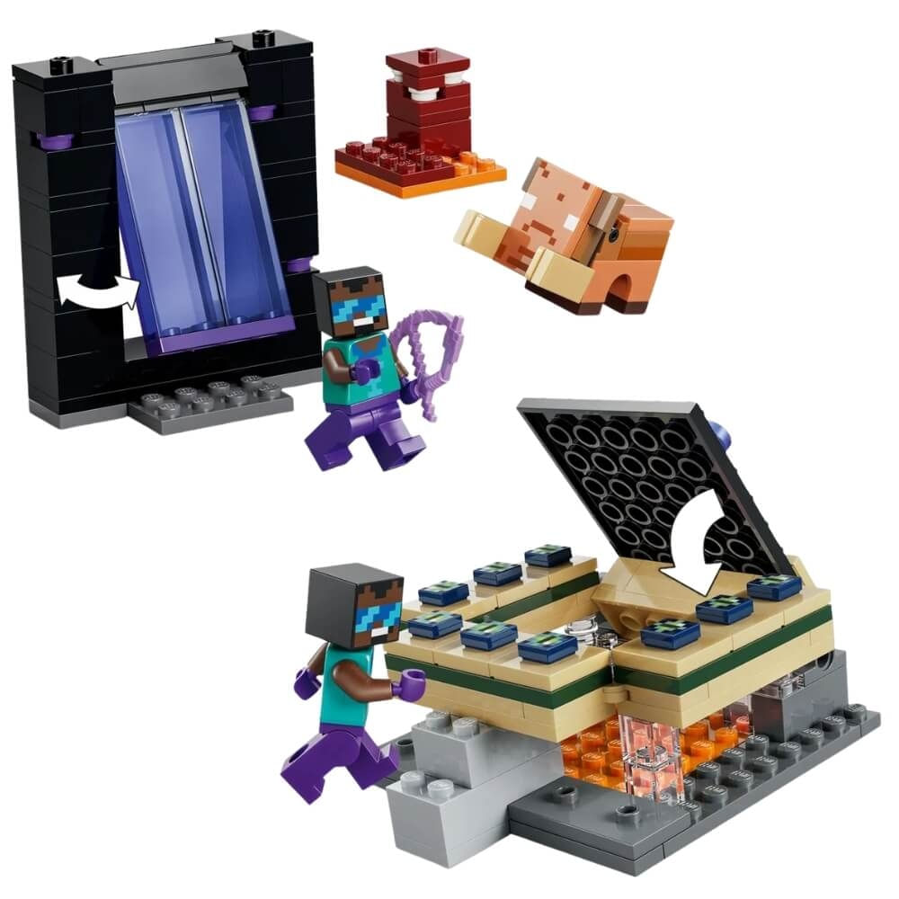 LEGO Minecraft - Jornada Ao Nether e Portal do End - 192 peças