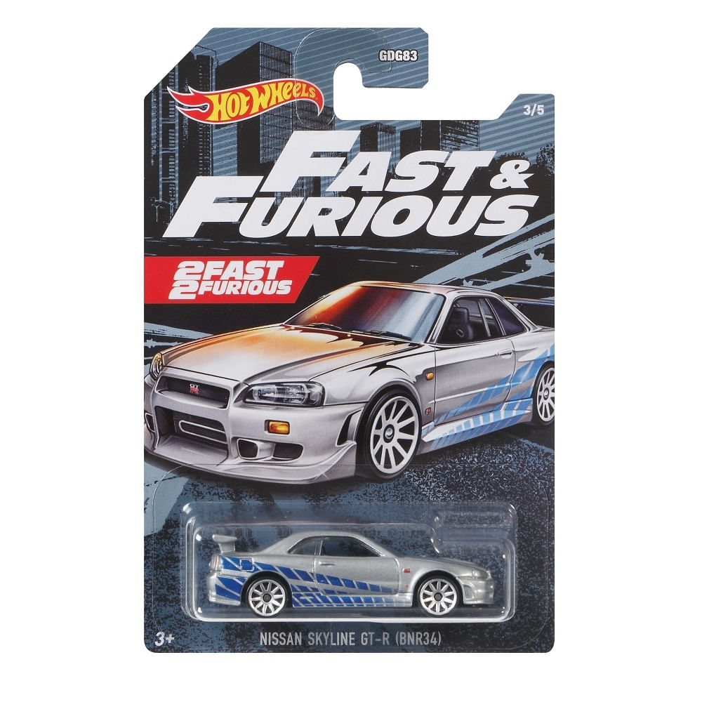 Mini Veículo - Hot Wheels Collector - Velozes E Furiosos - Nissan Skyline  GT R34 - Mattel