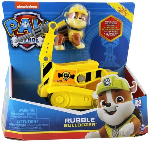Rubble Patrulha Canina Boneco com Veículo Sunny Brinquedos