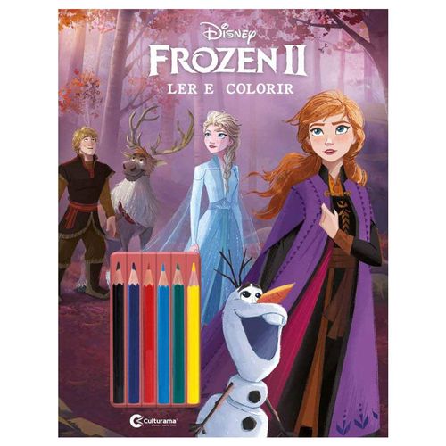 Livro Infantil - Disney - Frozen 2 - Ler e Colorir - Culturama