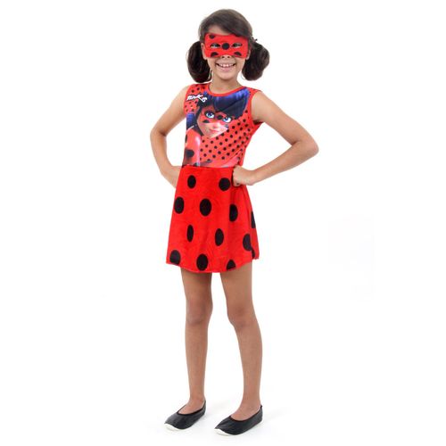 Fantasia LadyBug Faces Infantil - Miraculous - Original