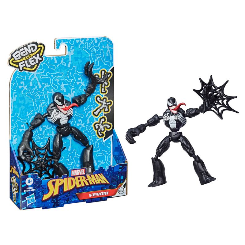Marvel-Spider-Man-Figura-Flexivel-de-15-cm-Homem-Aranha-Bend-and-Flex---Venom---E7689---Hasbro-2