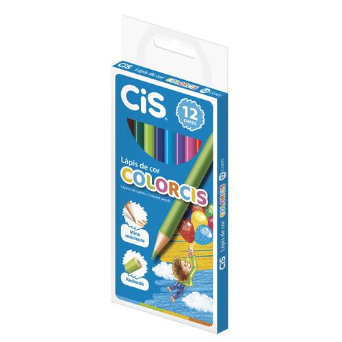 Lápis de Cor - 12 Cores - Colorcis - CIS