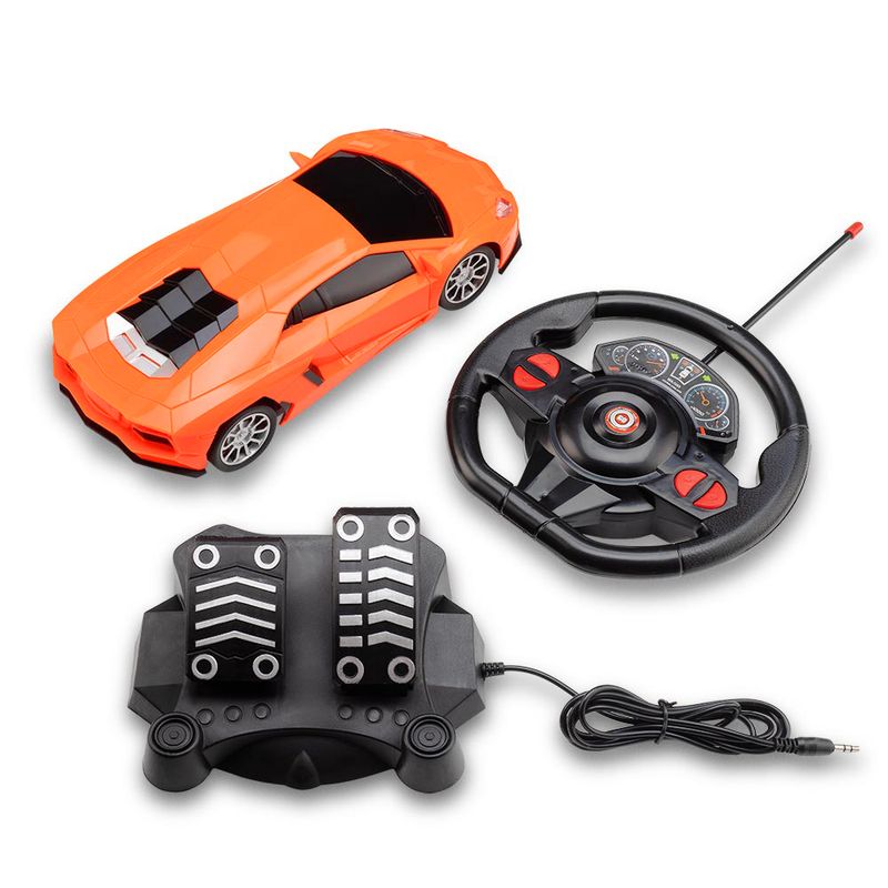 Carro Controle Remoto Carrinho Brinquedo Racing Luzes Led Cor