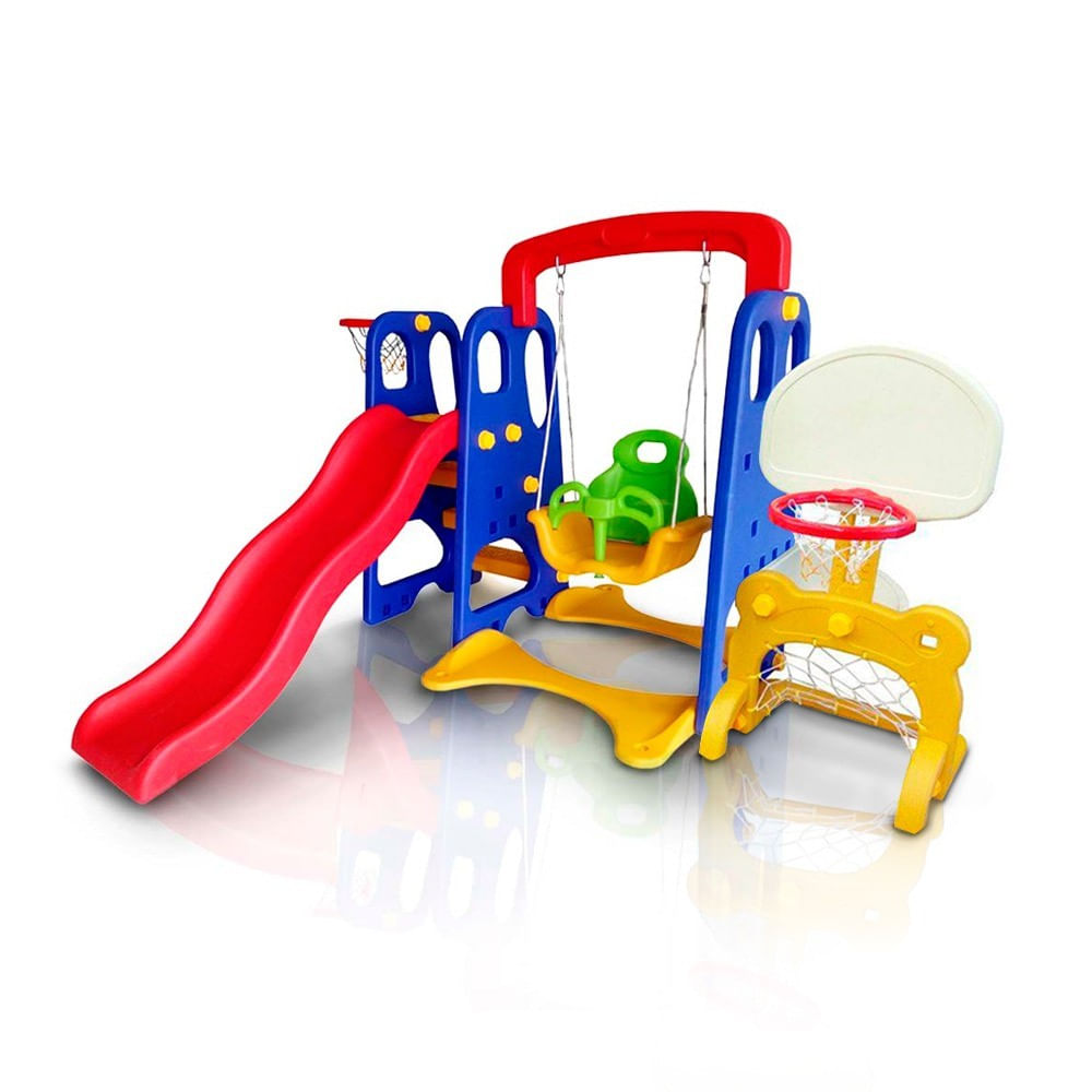 Escorrega Infantil Escorrega infantil com cesta de basquete, escorregador  de plástico interno para crianças, escorregador de escalada 5 em 1,  conjunto de brinquedos para cesta de armazenamento de cest : :  Brinquedos