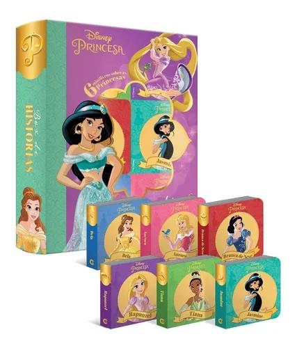 Livro Disney Princesa Box De Historia Kit 6 Livros Capa Dura