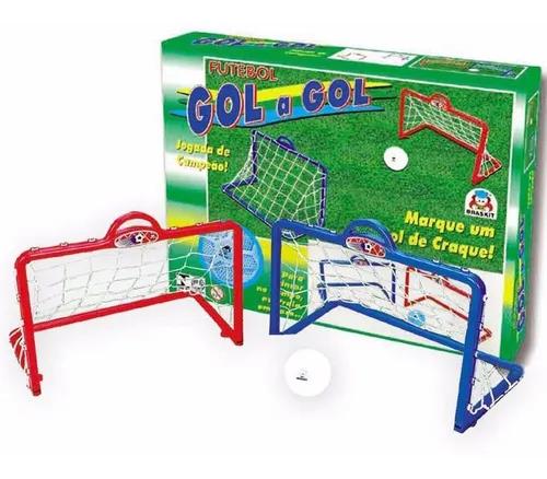 KIT TRAVE E BOLA INFANTIL COM REDE BRINQUEDO FUTEBOL CHUTE A GOL MENINOS  MENINAS - Ri Happy