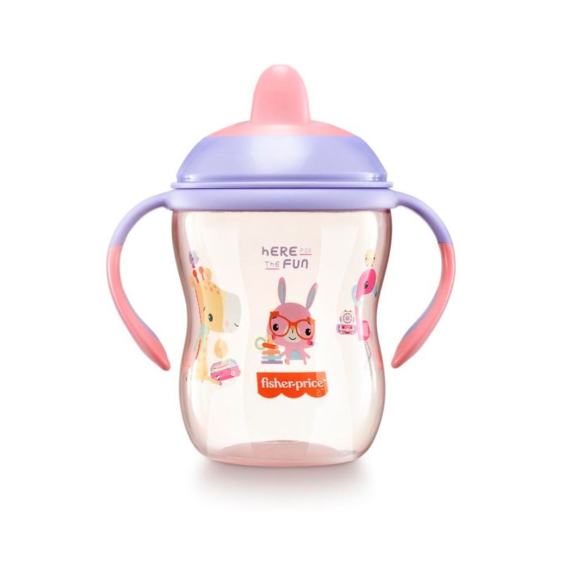 Copo-de-Treinamento---Bico-Semi-Rigido---Rosa-Glitter---Fisher-Price---Multikids-2