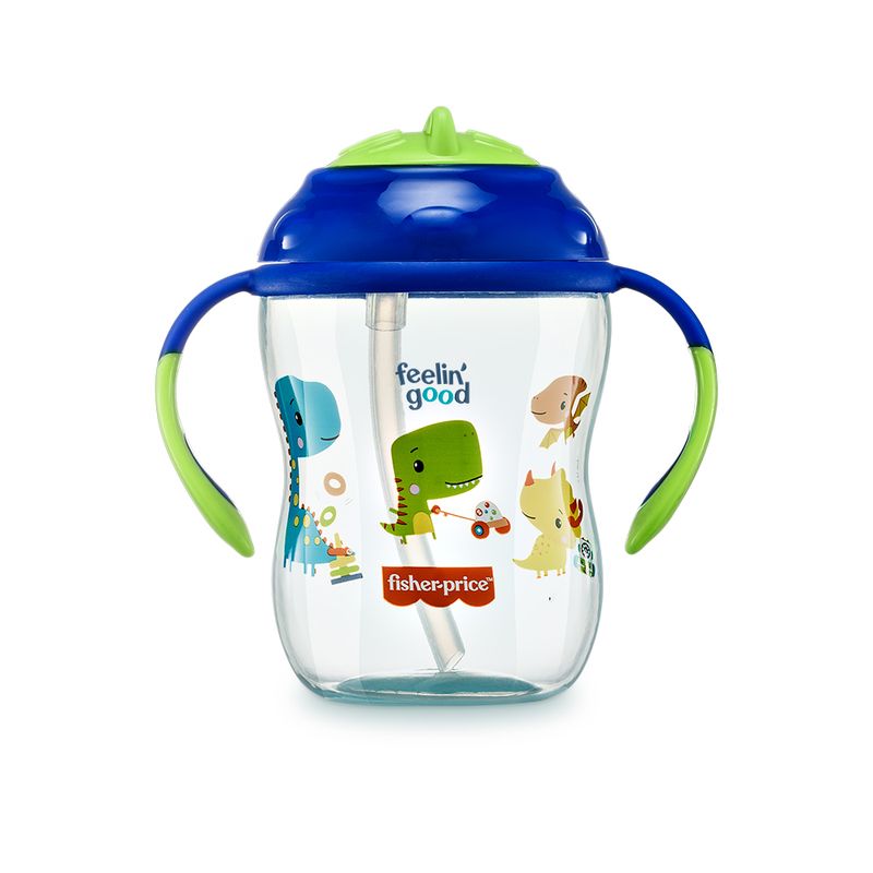 Copo-de-Treinamento-com-Canudo---Azul-Blueberry---Fisher-Price---Multikids-0