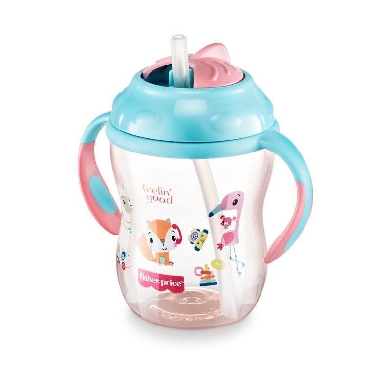 Copo-de-Treinamento-com-Canudo---Rosa-Pink---Fisher-Price---Multikids-2