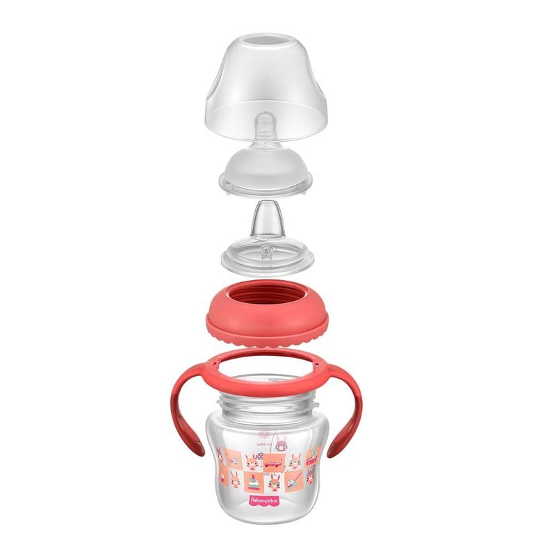 Copo-de-Transicao---Bico-Extra---Alca-Removivel---150-ml---Rosa---Fisher-Price---Multikids-0