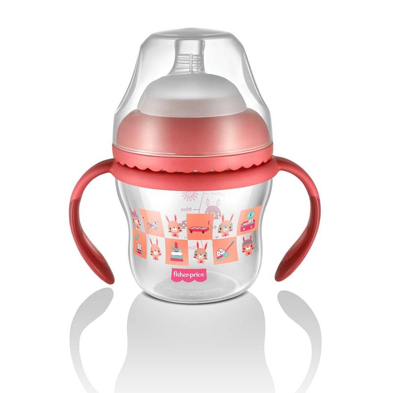 Copo-de-Transicao---Bico-Extra---Alca-Removivel---150-ml---Rosa---Fisher-Price---Multikids-3