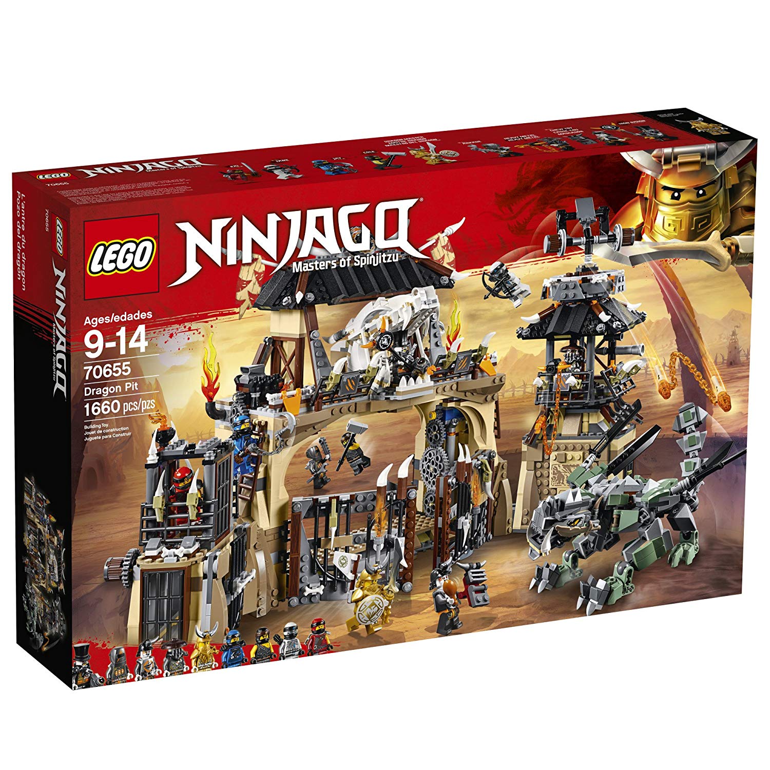70655 Lego Ninjago - Poço do Dragão - Mestre de Spinjitzu - Ri Happy
