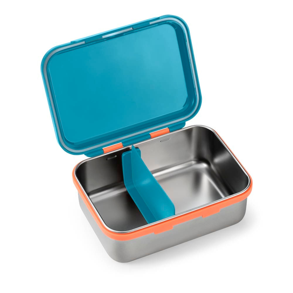 Confira Porta Mantimentos - Bento Box - Aço Inox - Azul Fresh