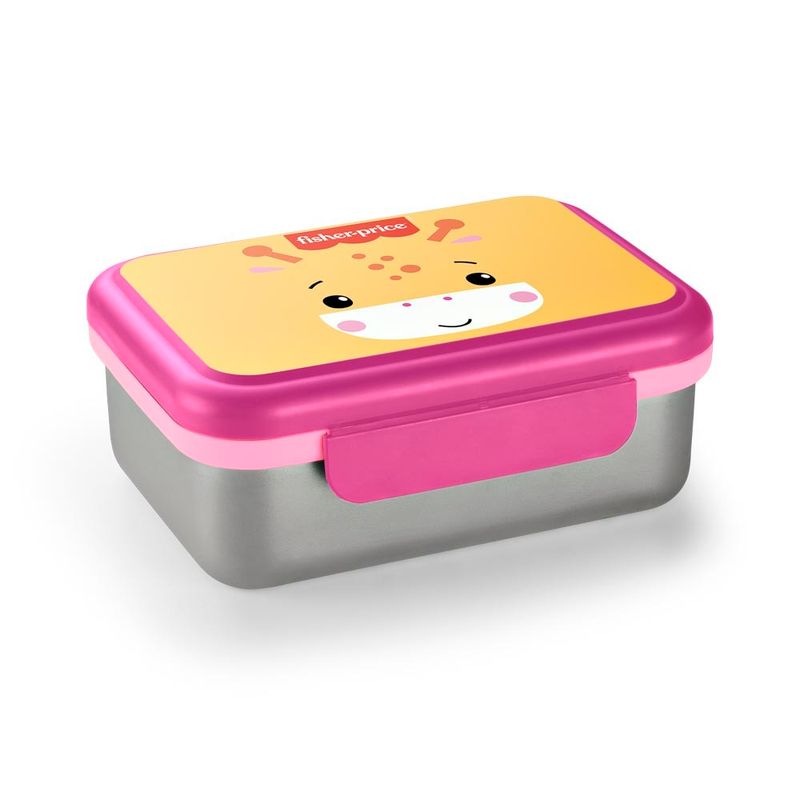 Bento-Box-Aco-Inox---Rosa-Shock---Fisher-Price---Multikids-0