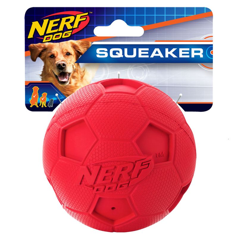 Brinquedo-para-Pets---Bolinha-de-Futebol-Americano---10Cm---Vermelha---NERF-Dogs