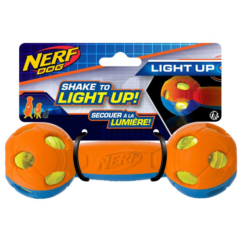 Brinquedo-para-Pets---Ossinho-Plastico---17Cm---Laranja-e-Azul---NERF-Dogs