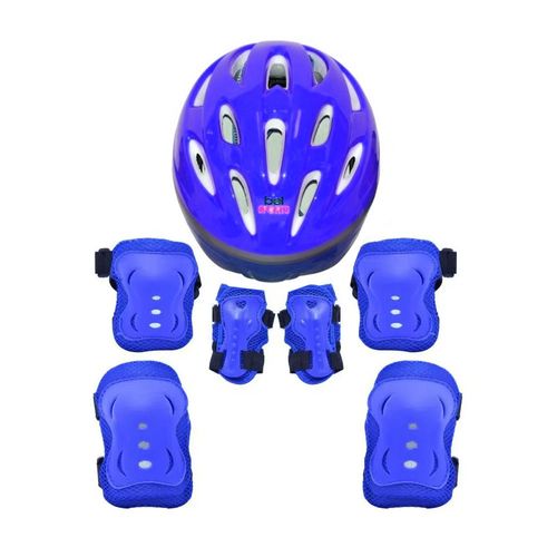Conjunto de Proteção Radical - 3 Peças + Capacete - Azul - Bel Fix - G