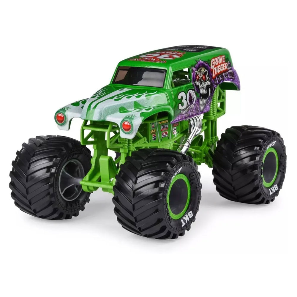 Monster Jam 1:24 - Carro com Controle Remoto - Grave Digger - Sunny - Ri  Happy