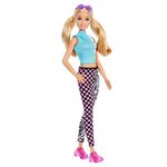 Boneca-Barbie-Fashionista---Loira---Camisa-Azul-e-Calca-Preta-e-Branca---Mattel