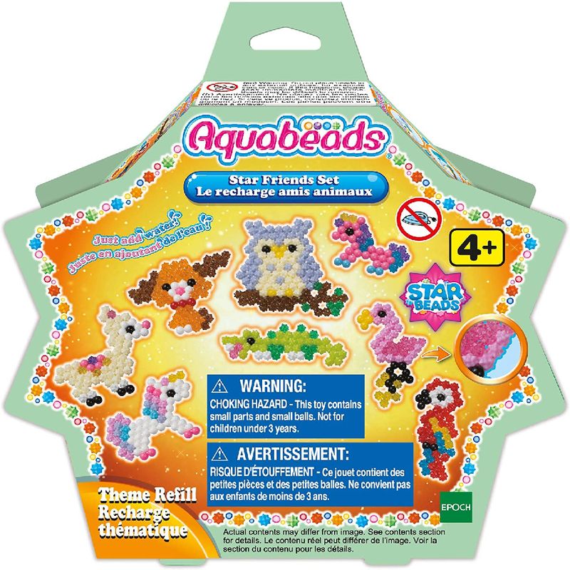 Brinquedo Aquabeads Kit Artesanato Shiny Bead Pack Refil - Epoch