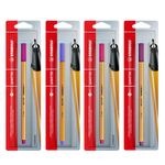 Kit-de-Canetas-Hidrograficas---Point---88mm---4-Cores---Stabilo