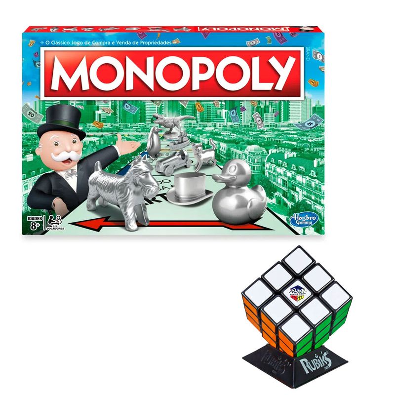 Kit-de-Jogos---Monopoly-Classico-e-Rubik-s-Cubo-Magico---Hasbro