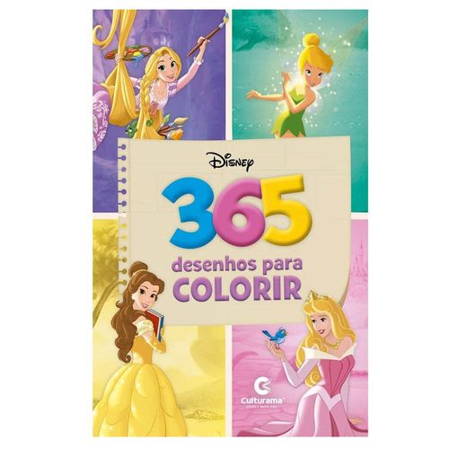 Livro para Colorir - 365 Desenhos - Disney - Princesas - Culturama