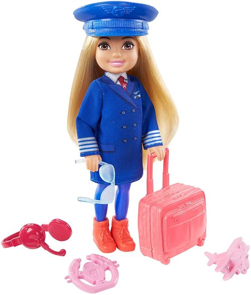 Boneca Barbie - Chelsea Profissões - Piloto de Avião Gtn90