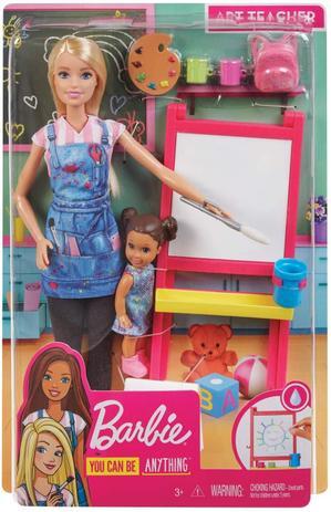 Boneca Barbie Genuína Pouco Artista Pintura Pequena Pessoa