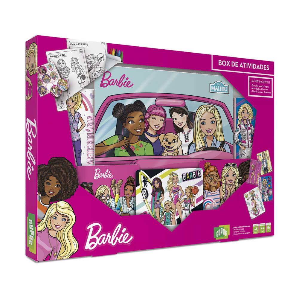 Box De Atividade Barbie Jogo De Cartas Pra Colorir Giz Cera