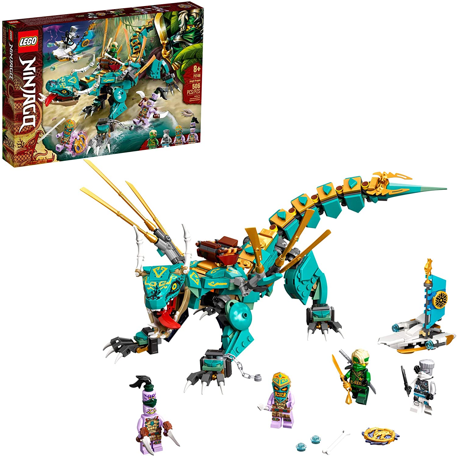 Lego Ninjago - Dragão da Selva - Jungle Dragon 506 Pçs 71746 - Ri