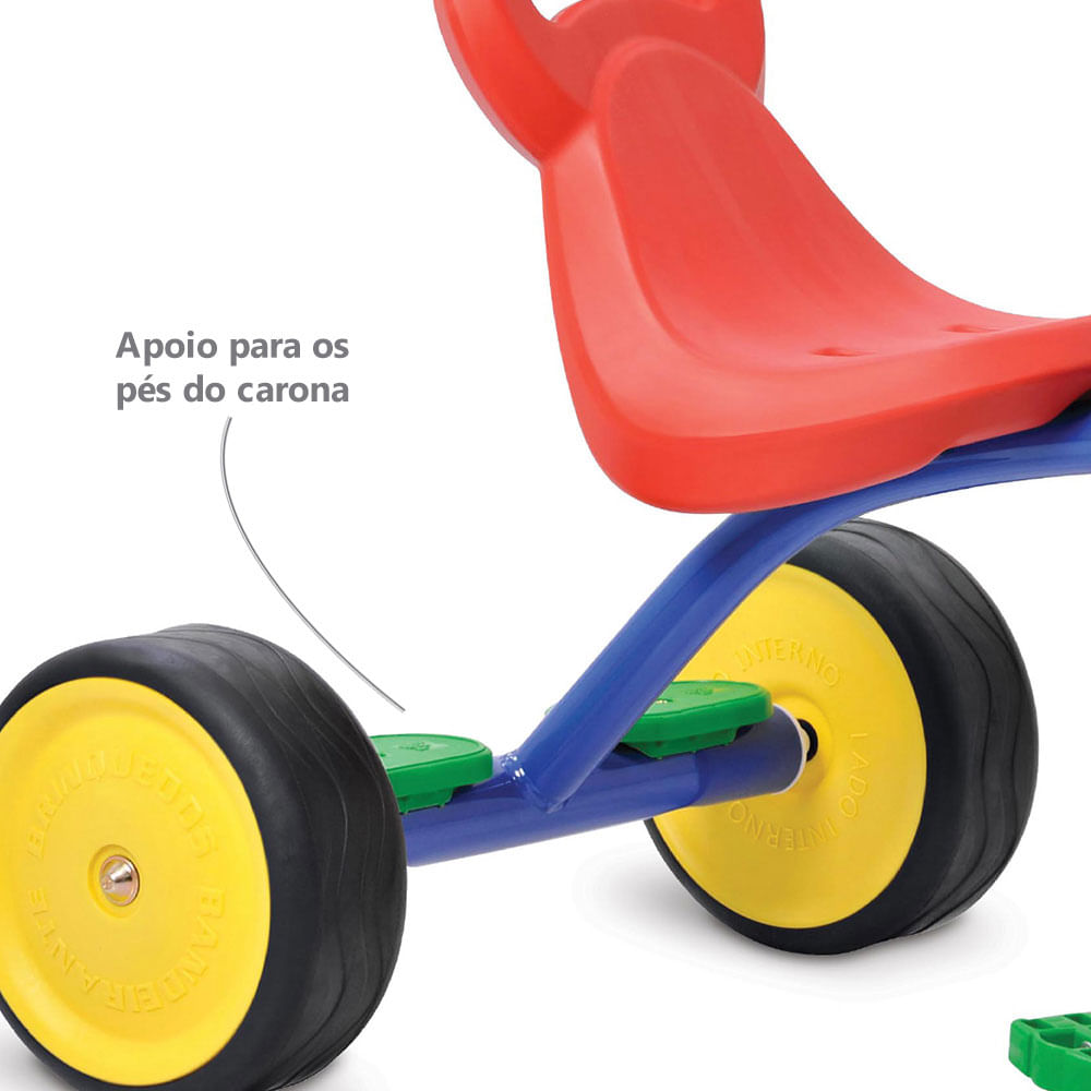 Triciclo infantil escolar pega carona bandeirante brinquedo bandeirante