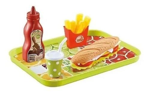 Kit Lanchonete Hamburguer Infantil Brinquedo - Mini Kitchen - Shop