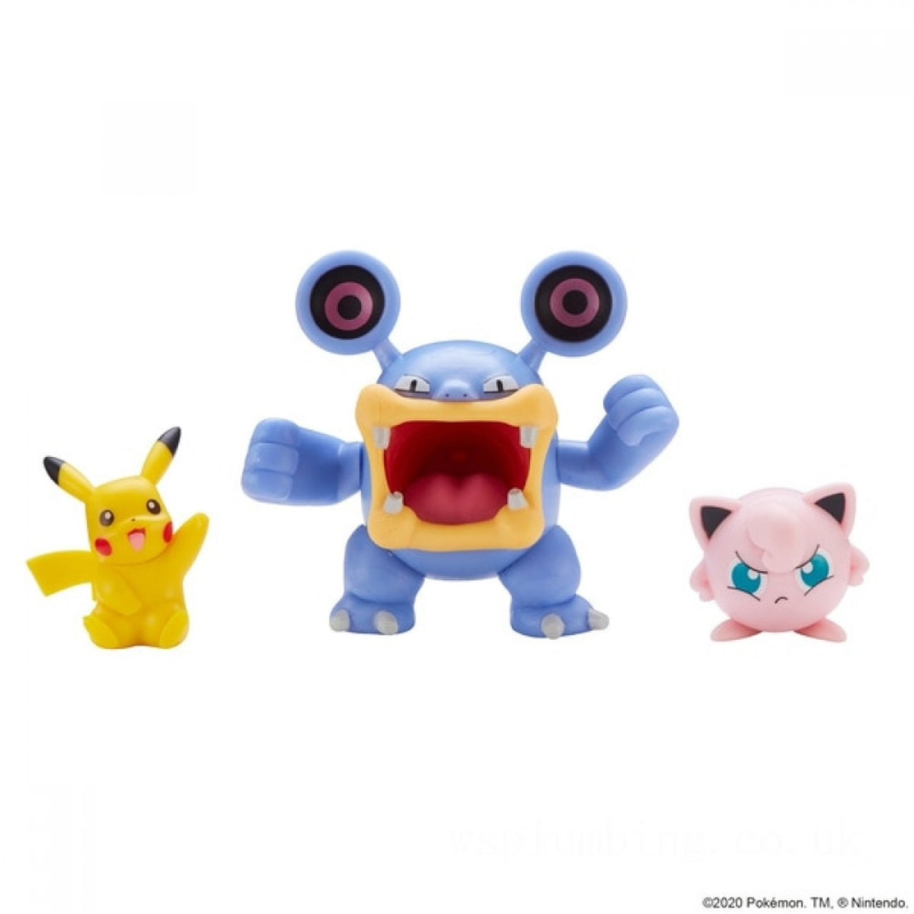 Bonecos Pokémon Figuras Pikachu Teddiursa e Gastly WCT Sunny - JP