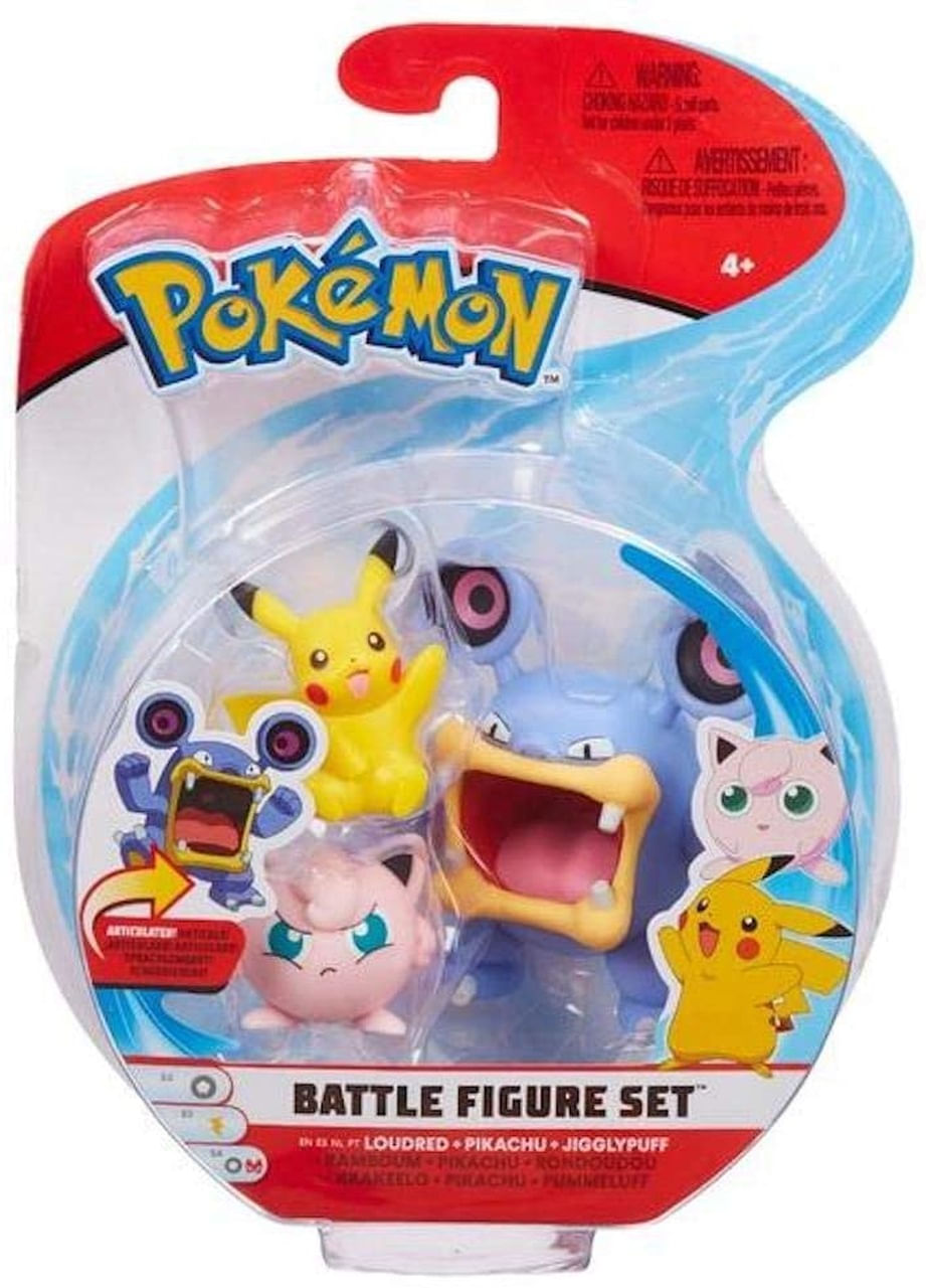 Bonecos Pokémon Figuras Pikachu Teddiursa e Gastly WCT Sunny - JP