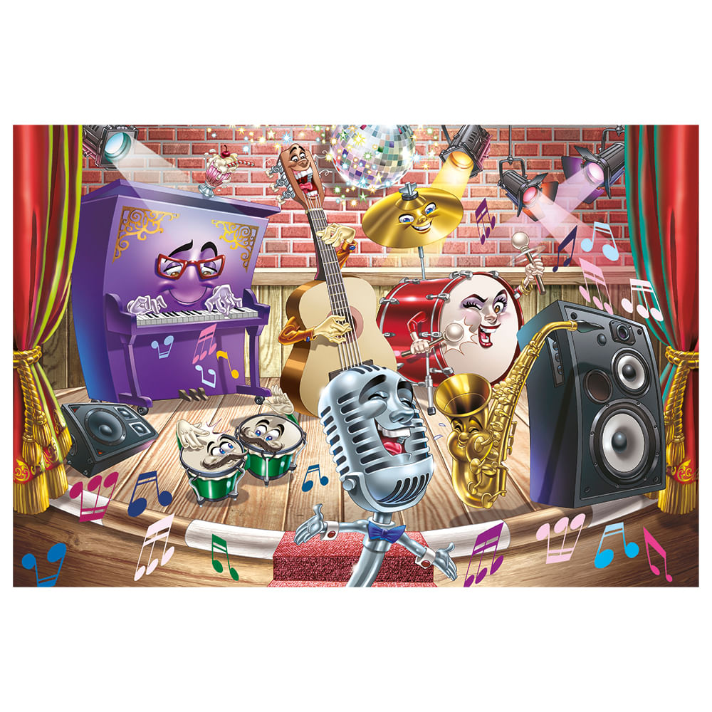 Confira Quebra-Cabeça - 150 Peças - Banda Animada - Grow - Rihappy