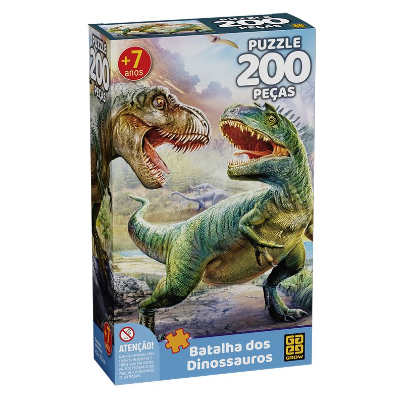 Quebra-Cabeca---Puzzle---Batalhas-dos-Dinossauros---200-Pecas---Grow-0