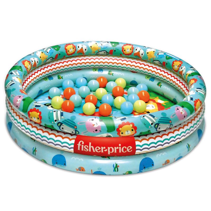 Piscina-De-Bolinhas-Inflavel---Bichinhos-Com-25-Bolinhas---Fisher-Price-1