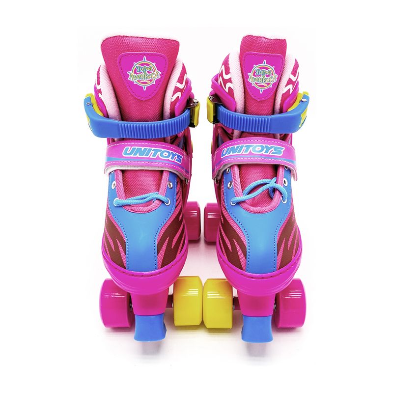 Patins-Classico---Ajustaveis-com-Kit-de-Protecao---Tamanho-34-a-37---Rosa---Uni-Art-3