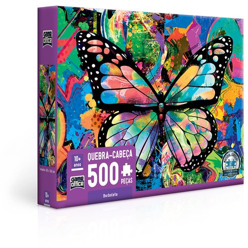 Quebra-Cabeça - 500 peças - Game Office - Grafite Borboletas - Toyster