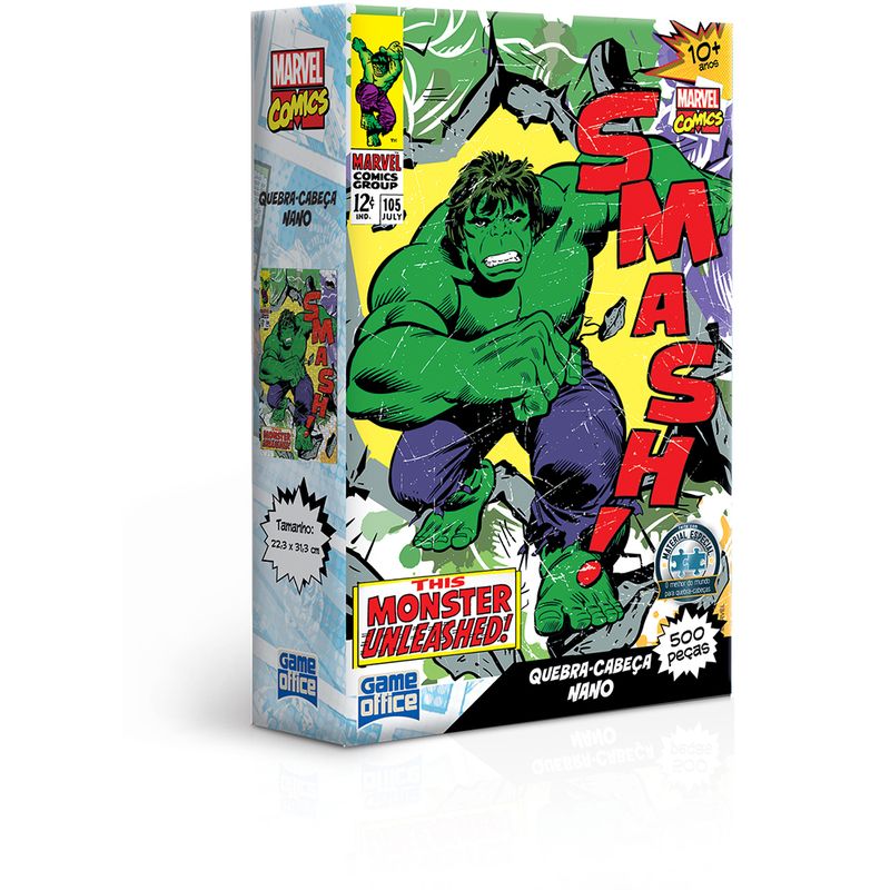Quebra-Cabeca---500-Pecas-Nano---Game-office---Marvel---Hulk---Toyster-0