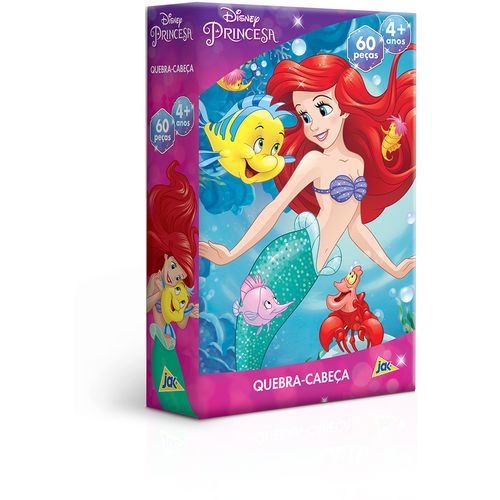 Quebra-Cabeça - 60 Peças - Disney - Princesa - Ariel - Toyster