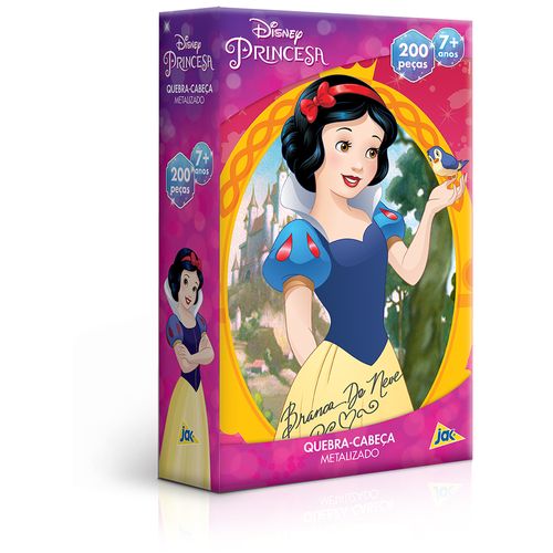 Quebra-Cabeça - Metalizado - 200 Peças - Disney - Princesa - Branca de Neve - Toyster