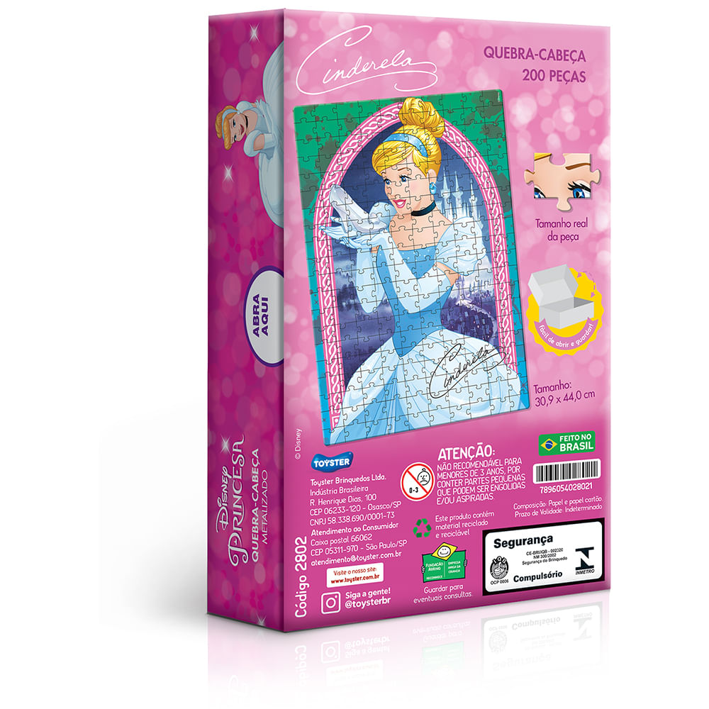 Disney 300/500/1000 peças quebra-cabeças princesa cinderela quebra