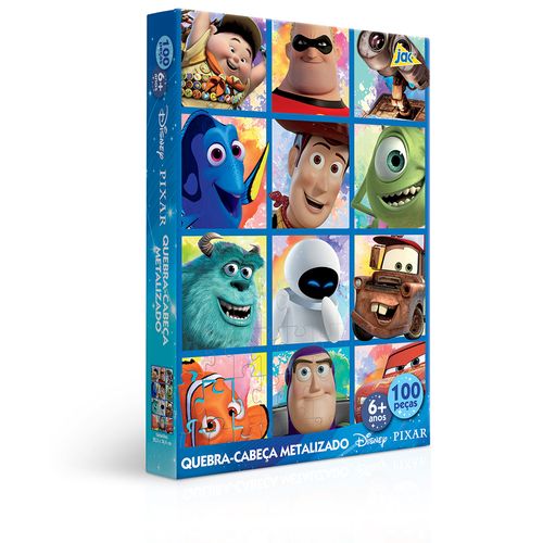 Quebra-Cabeça - Metalizado - 100 Peças - Disney - Pixar - Toyster